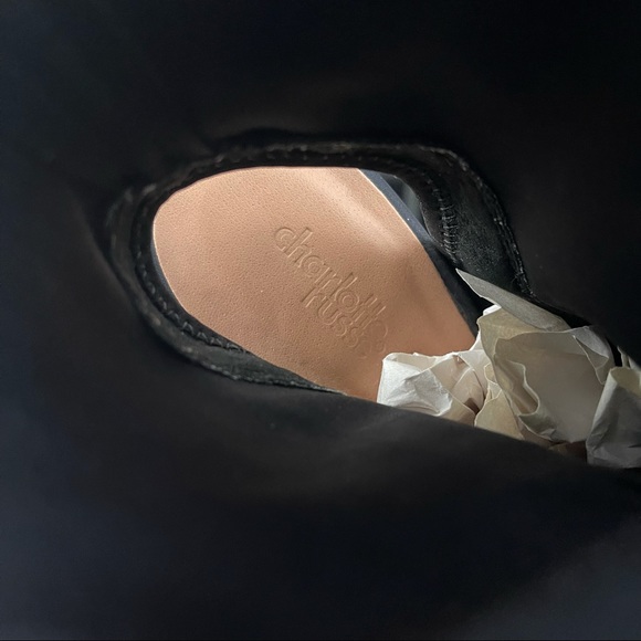 CHARLOTTE RUSSE Black Sock Clear Heels NEW - Picture 8 of 8